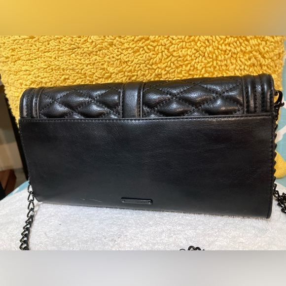 EUC - Rebecca Minkoff leather quilted crossbody purse with black/gold dust bag - Picture 4 of 16